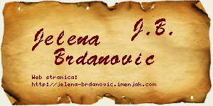 Jelena Brdanović vizit kartica